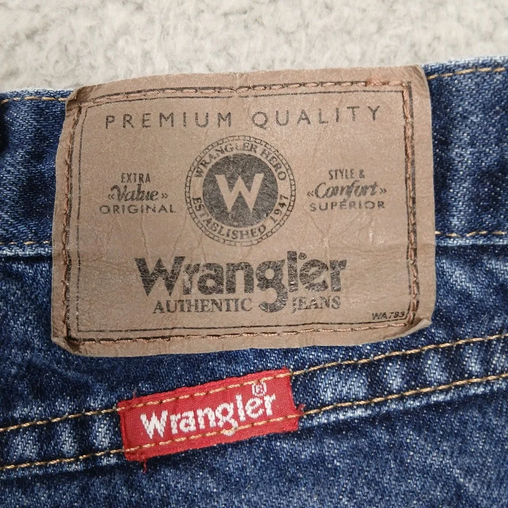 Wrangler Men's Jeans 40x32 Blue Denim Regular Fit‎ 96501MR USA Fabric